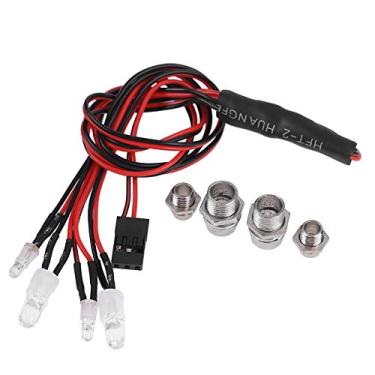 Imagem de CUOFYUNL Kit de luz traseira de farol DIY 4LED para acessórios RC de caminhão de carro