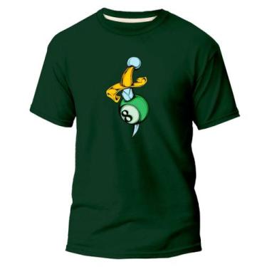 Imagem de Camiseta Basica Algodão Premium Estampa Digital Bola 8 - Pavesi, Verde