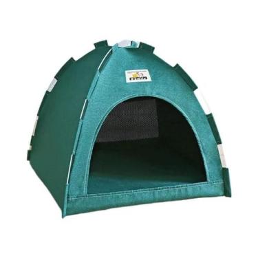 Imagem de Cama Tenda Removível De Lona Para Pets, Casa Semi-fechada Para Gatos, 