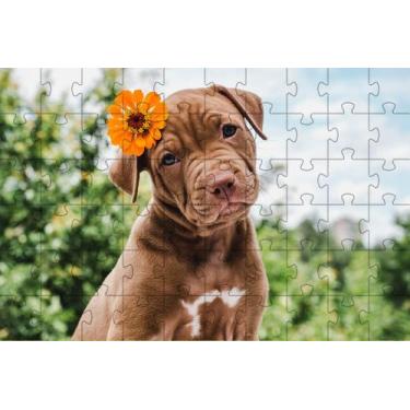 Imagem de 4 Quebra-Cabeças de Cachorros Diversão Inclusiva e Inteligente 60 peça