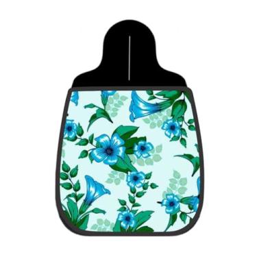 Imagem de Lixeira De Carro Organizador Lixinhocar Floral Azul Acqua