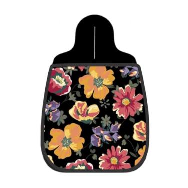 Imagem de Lixeira De Carro Organizador Lixinhocar Flores Amarelas e Roxas