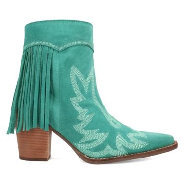Imagem de Dingo Bota feminina Wild Sage Franja Snip Toe Western, Verde, 35