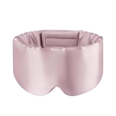 Imagem de Máscara para os olhos dormindo cobertura completa para dormir profunda ferramenta de dormir faixa de cabeça ajustável carro viagem de negócios 、casa (rosa)