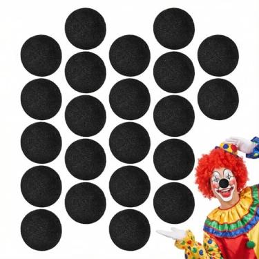 Imagem de Veemoon 20 peças de nariz de palhaço esponja, 1,97 polegadas, mini nariz de palhaço, acessórios de fantasia para cosplay de baile de máscaras, carnaval, aniversário, Natal, festa de Halloween - preto