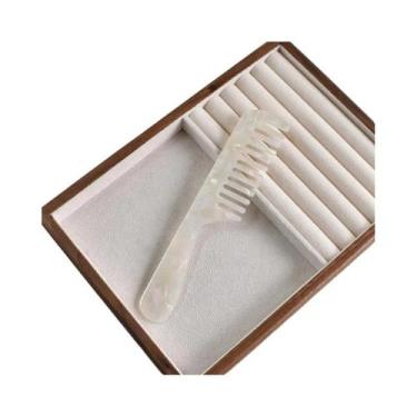 Imagem de Pente De Cabelo Feminino Multicolorido De Acetato Com Cabo Longo E Den