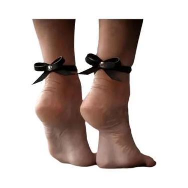 Imagem de Cinto De Tornozelo Punk De Couro Preto Com Anel O, Acessórios Unissex 