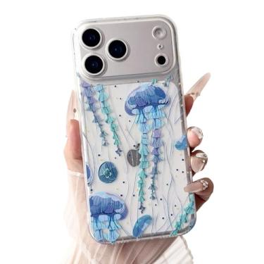 Imagem de ILFINDYOU Capa para iPhone 17 Pro Max (proteção contra quedas de grau militar) presentes TPU à prova de choque capa de telefone água-viva-17h