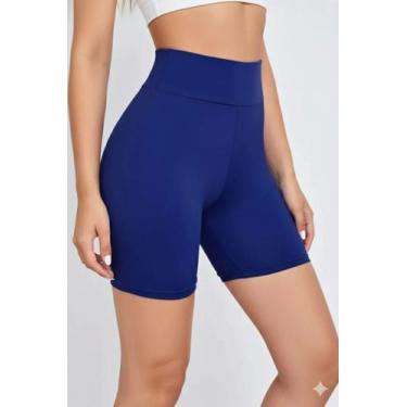 Imagem de Shorts Legging Feminino Moda Academia Ginastica Cintura alta Cós alto 