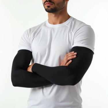 Imagem de Manguito Manga Proteção Solar Braços Motoqueiro Ciclismo Mangote U.V M