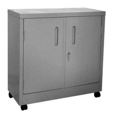 Imagem de Armário Secretário Baixo de Aço Cinza Home Office - ULTRA Móveis - ULT