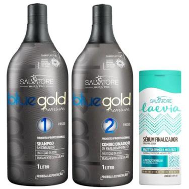 Imagem de Salvatore KIT BLUE GOLD PREMIUM 1L PASSO 1 E 2 SERUM