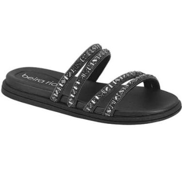 Imagem de Tamanco Papete Beira Rio Feminino Preto Grafite Conforto -, Preto, Gra