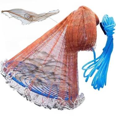 Imagem de Tarrafa Chinesa Rede Pesca Pescaria Multifilamento Peixe Robalo Lambar