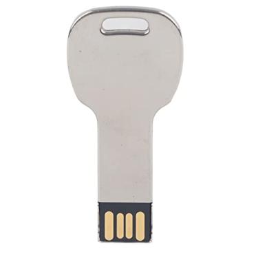 Imagem de Flash drive USB em formato de chave, disco de memória USB de liga de alumínio rápido de 64 GB para computadores