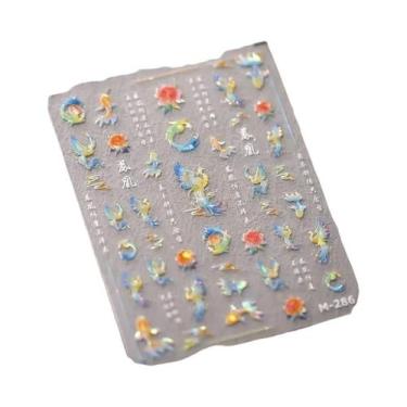 Imagem de Adesivos De Unhas Com Asas De Borboleta Pretas E Roxas, Decalques De M