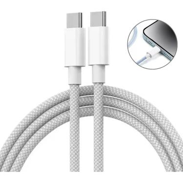 Imagem de Cabo Carregador Branco 60W Tipo C Resistente