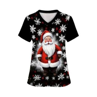 Imagem de Uniforme De Enfermeira Veterinária De Verão Com Estampa De Desenho Ani