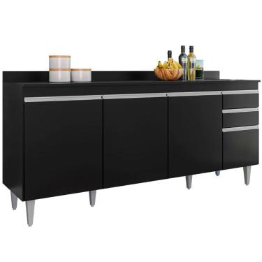 Imagem de Balcão para Cozinha 180 cm com Tampo 4 Portas Thais