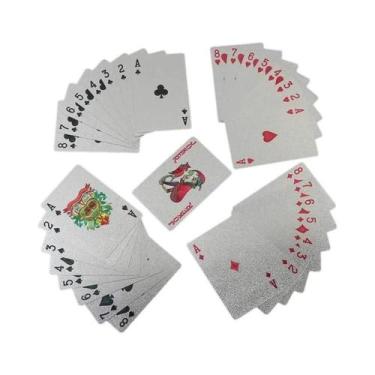 Imagem de Cartas De Poker À Prova d'Água Em Papel Prateado, Cartas De Plástico P