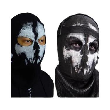 Imagem de Máscara De Caveira Fantasma Com Estampa Completa, Balaclava Para Capac