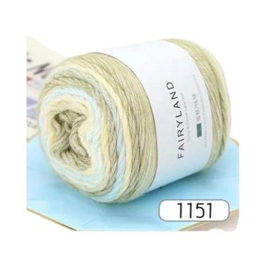 Imagem de Fio De Lã Arco-Íris 100g Macio Para Tricô Manual De Chapéus, Cachecóis