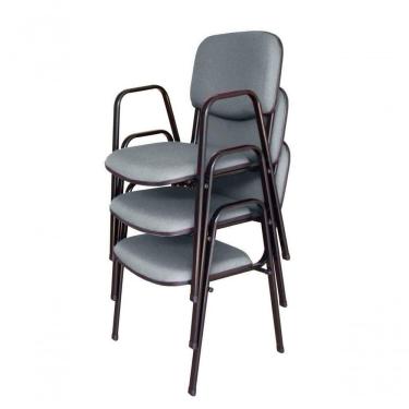 Imagem de 03 Cadeiras Para Auditórios Linha Hotel Auditório Cinza