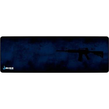 Imagem de Mousepad Gamer Rise Mode Speed, M4A1, Estendido (900x300mm), Azul - RG-MP-06-M4A-Unissex