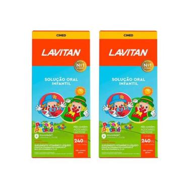 Imagem de Kit 2 Lavitan Infantil Multivitamínico Laranja 240 mL - Cimed