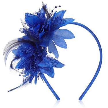 Imagem de Tiara Luxo Colorida Flor Infantil e Adulto Enfeite Arranjo de Cabelo C