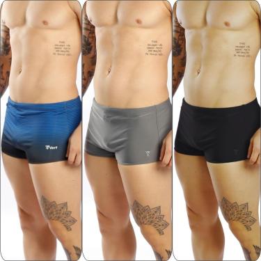Imagem de Kit 2 Sunga Boxer Lisa 1 Sunga Estampada Moda Praia Piscina-Masculino