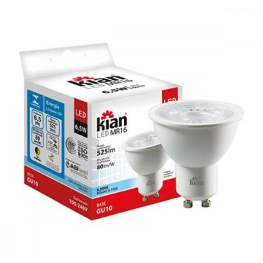 Imagem de Lampada Dicroica 6,5W Led Mr16 6500K Kian Gu10