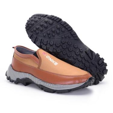 Imagem de Tênis Masculino Slip-On Resistente Solado Tratorado - ONKE, Caramelo, 