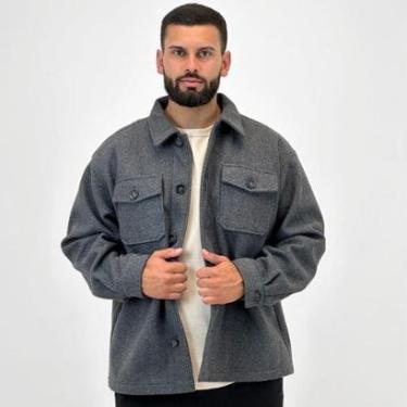 Imagem de Casaco Broken Rules Oversized em Lã Batida Masculino-Masculino