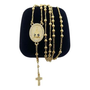 Imagem de Colar Religiosa Terso Idêntica A Ouro Banhada a Ouro - Joias Nobre, Ou
