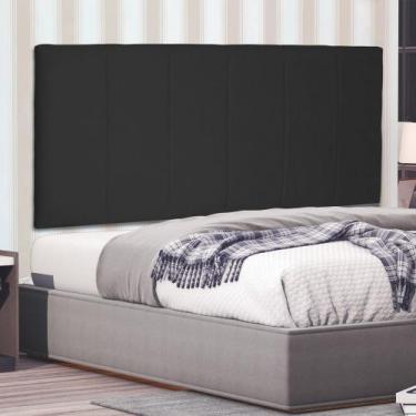 Imagem de Cabeceira Painel Estofada Cama Box Casal Queen Ravenna 160cm Suede Pre