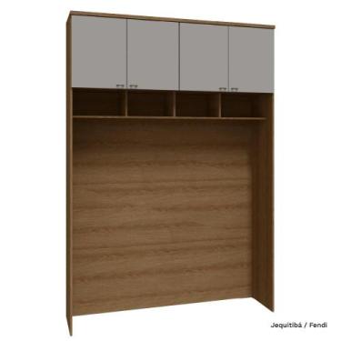 Imagem de Guarda Roupa Modulado Ponte 163cm 04 Portas 245cm Alt Setiba - Móveis 