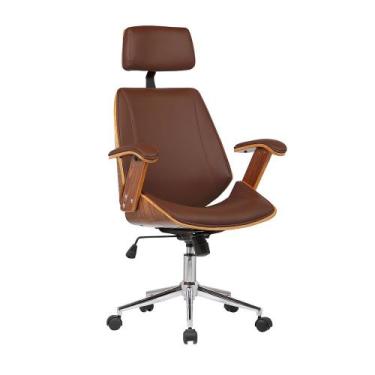 Imagem de Cadeira de Escritório Ergonômica Giratória Moderna Alta Presidente Lis