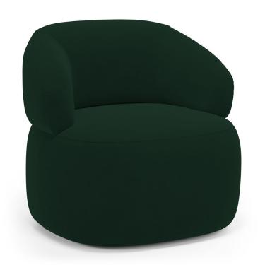 Imagem de Poltrona Orgânica Giratória Glee Poltrona Decorativa Veludo Verde Desk Design