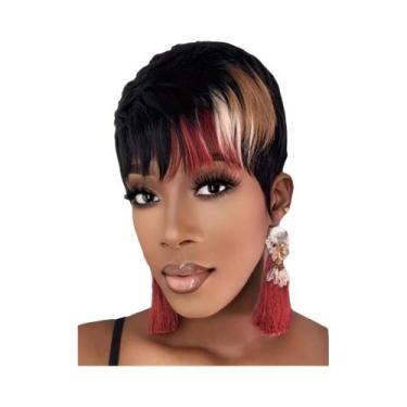 Imagem de Peruca De Cabelo Humano Liso Crespo De 26 Polegadas Com Faixa, Sem Col