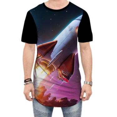 Imagem de Camiseta Longline Foguete Espacial Space Rocket Espaço 2 - Kasubeck St
