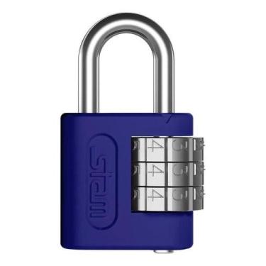 Imagem de Cadeado segredo 25mm STAM senha p/ armarios malas AZUL - Congratulatio
