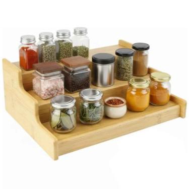 Imagem de Organizador Com 3 Andares De Bambu 30cm - Imporiente