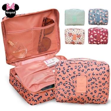 Imagem de Necessaire para Maquiagem Modelo Cúbico Organizador de Cosméticos Impermeável Portátil em Pano Oxford Oem