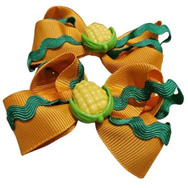 Imagem de Laço de Cabelo Bico de Pato Festa Junina Girassol Ou Milho 5CM X 9CM com 2 Unidades Est...