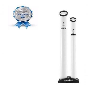 Imagem de Lixeira para Copos Descartáveis Papacopo com Coletor de Água e Café Plástico Preto