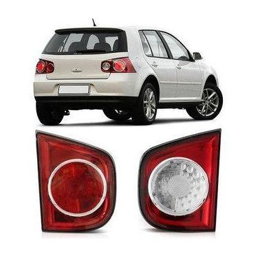 Imagem de Par Lanterna Traseira Golf 2009 A 2013 Tampa Porta Malas Bicolor Retro