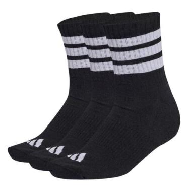 Imagem de Kit Meia Adidas ANK Casual Sport - 3 Pares, Preto, G