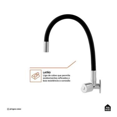 Imagem de Torneira De Cozinha Flexivel Parede Itaguari Pingoo.casa - Prata