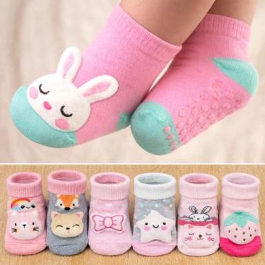 Imagem de Pantufa Antiderrapante com Bordado Lúdico 3D para Bebês até 24 meses -